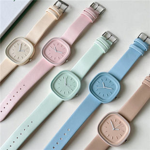 Hot selling Senior high school student examination watch Macaron sugar watch high color value men's and women's milk tea creative fashion art