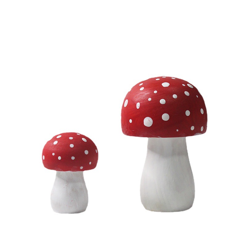 Aoki Fan Lotus White Billet Mushroom DIY Hand-painted Early Childhood Toys Wooden Ornaments Handmade Educational Toys