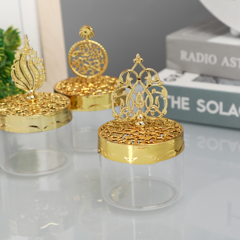 New plastic candy box plated gold transparent packaging decorative box Baby Full Moon candy box gift wholesale