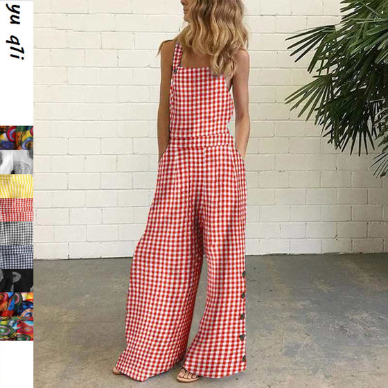 Independent Station European and American 2024 New Amazon Four Color Dot Wide Leg Pants Trousers Digital Printed Backless Pants