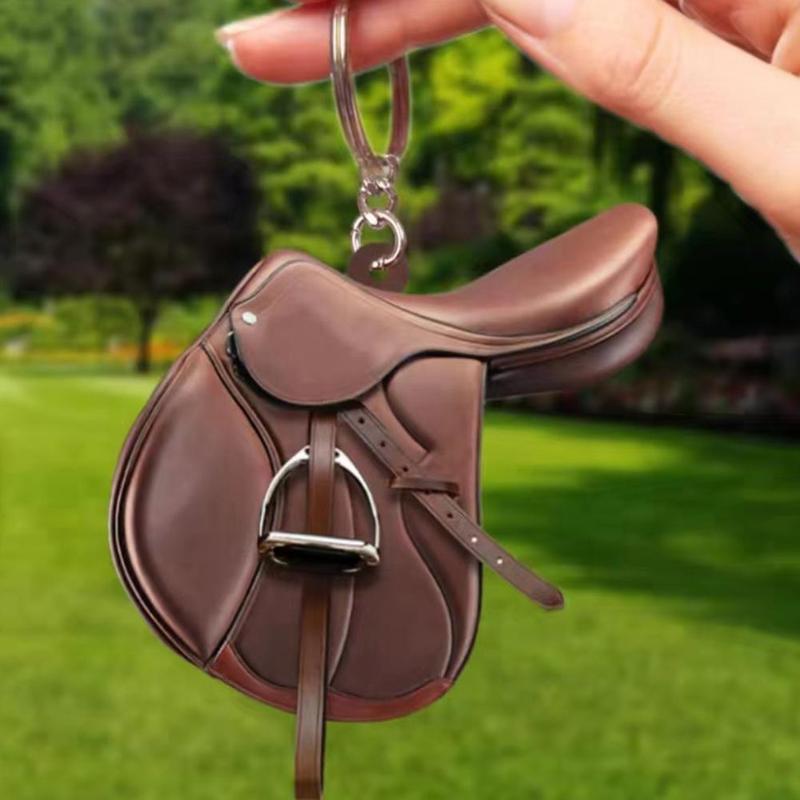 国境を越えた個性的な鞍のキーホルダーアクリル平面ペンダントキーホルダーバッグ装飾ストラップ|undefined