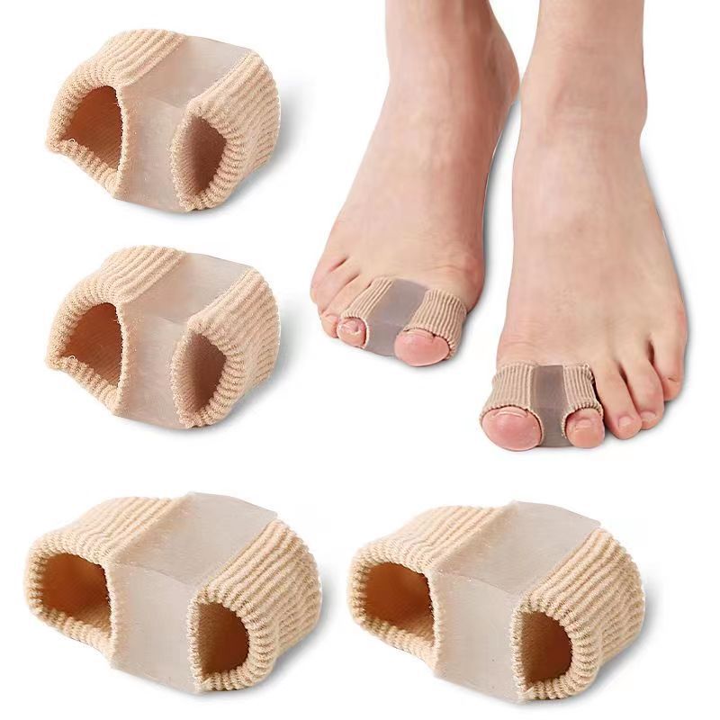 Cross-Border Toe Separator Thumb Valgus Big Foot Bone Overlapping Toe Separator Men's and Women's Fiber Double Hole Sleeve Orthosis