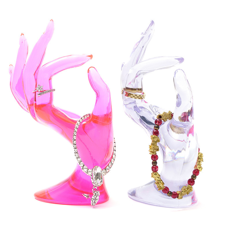 Ring display plastic OK hand touch shooting props bracelet necklace display jewelry display rack spot wholesale