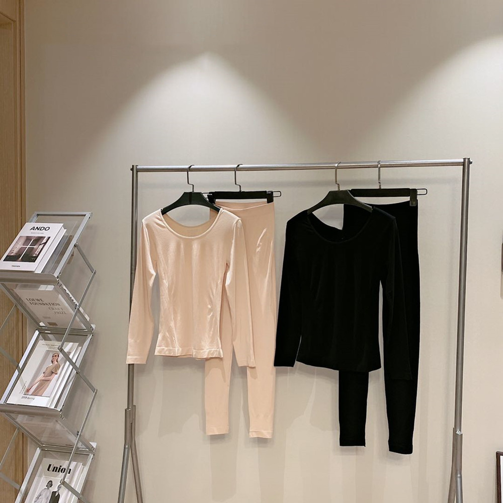 Autumn and Winter new thermal underwear Japanese ultra-thin mask heating suit female 37 degrees constant temperature quick-heating autumn clothes long pants female