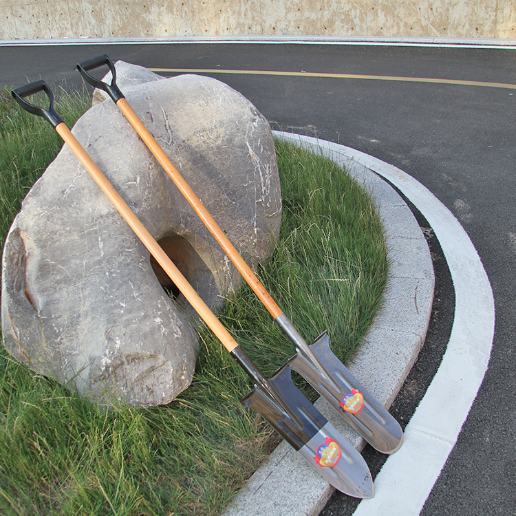 Black and White Wide Shoulder Tree Digging Shovel Multifunctional Tree Digging Shovel Manganese Steel Agricultural Shovel Outdoor Digging Shovel Shovel Digging Pit