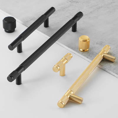 Modern Gold Black Color-block Light Luxury Nordic Long Wardrobe Door Handle Drawer Cabinet Aluminum Alloy Small Handle