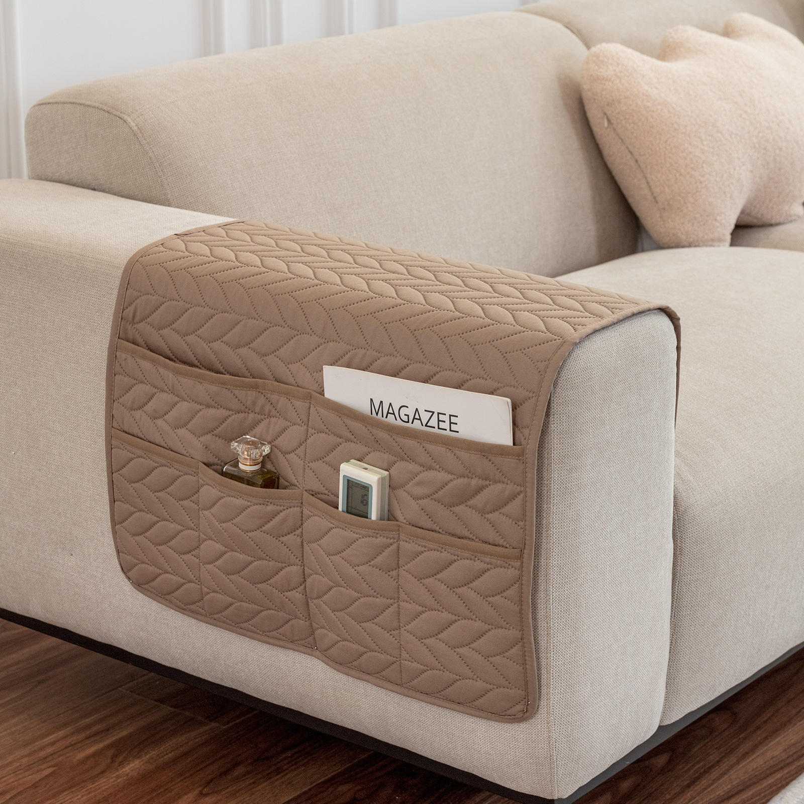 Cross-border New Sofa with Storage Pocket Handicap Towel Magazine Remote Control Sofa Recliner Armrest Sundries Management Bag