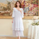 Cross-border 2023 Spring and Summer New Half Sleeve Lace Pajamas Women's Modal Mesh Palace Style Princess Home Clothes