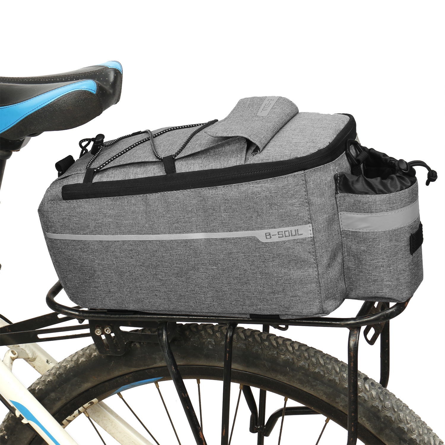 B- SOUL Mountain bike back pack electric folding rack bag riding equipment camel bag accessories back seat bag_voghion.com