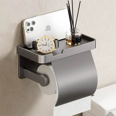 Toilet tissue box wall-mounted toilet tissue holder bathroom punch-free waterproof toilet paper box toilet roll holder