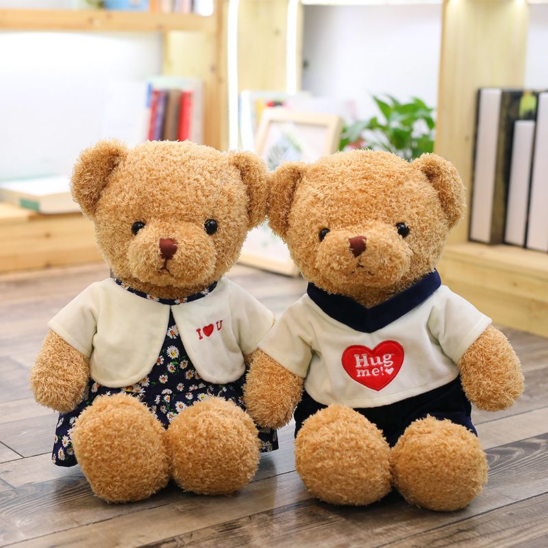 Factory wholesale sweater bear doll teddy bear plush toy hugging bear doll activity gift custom logou