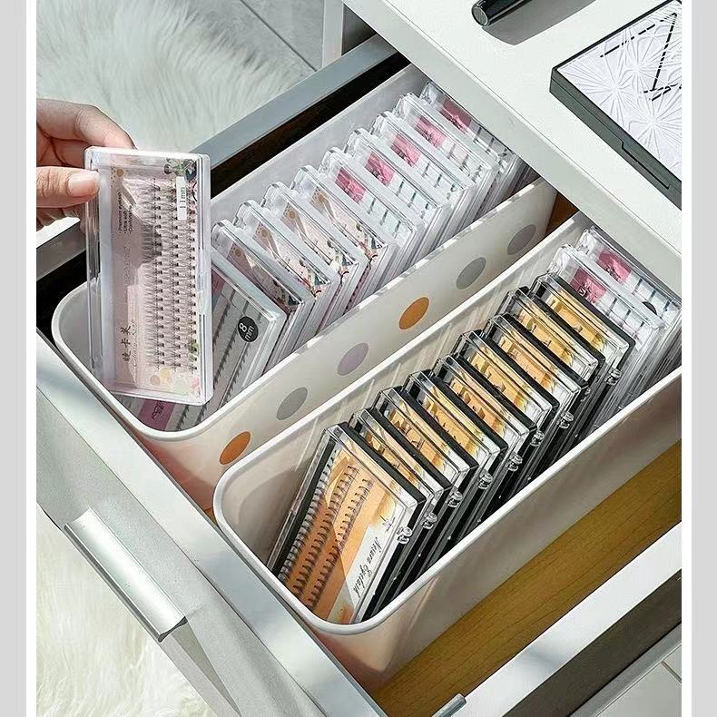 Eyelash storage box organizer box professional eyelashes high-end portable false eyelash storage multi-functional organizer basket makeup