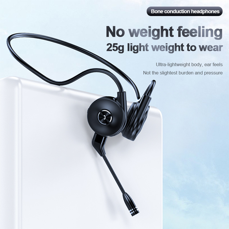 New M1 Bluetooth headset bone conduction pair ear band hip running ear hanging Sports real stereo business Foreign trade Wholesale