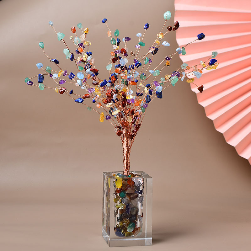 Crystal Fortune tree fortune tree desktop office decoration Crystal Crafts