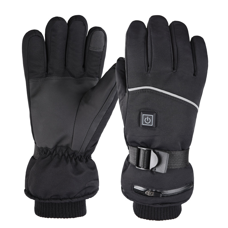 Wholesale factory battery heated winter gloves for cycling, skiing, motorcycling, three-level temperature control heating gloves
