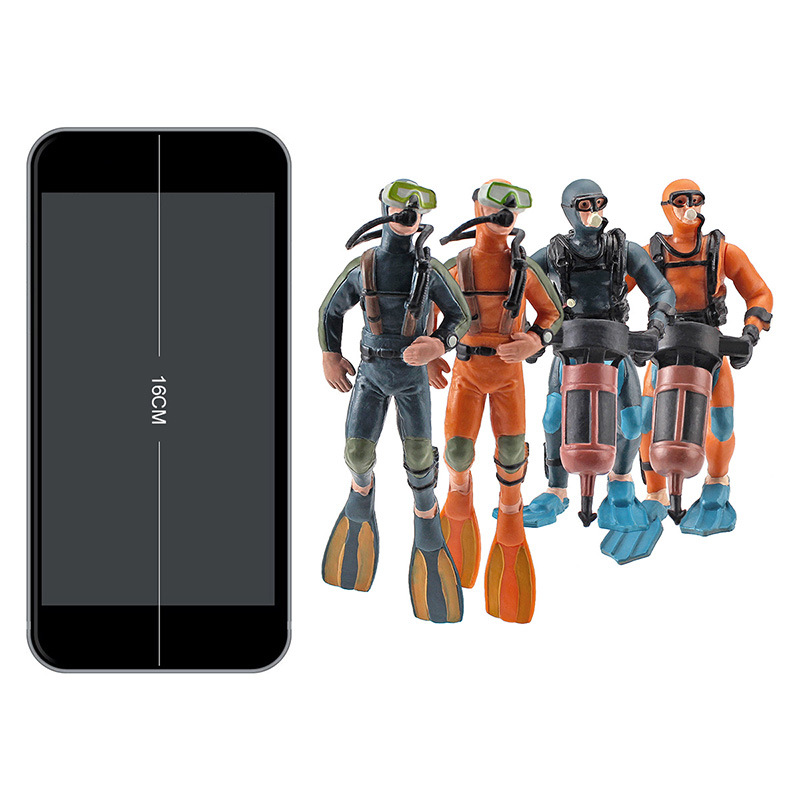 Factory direct supply simulation mini diver model seabed exploration survey frogman scene doll ornaments toys