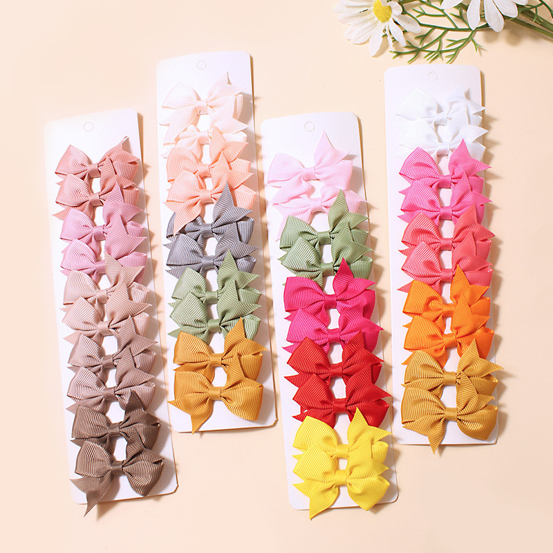 Cross-border Amazon hot sale colorful dovetail children's bow hairpin floating angle rib bow tie cute girl jewelry
