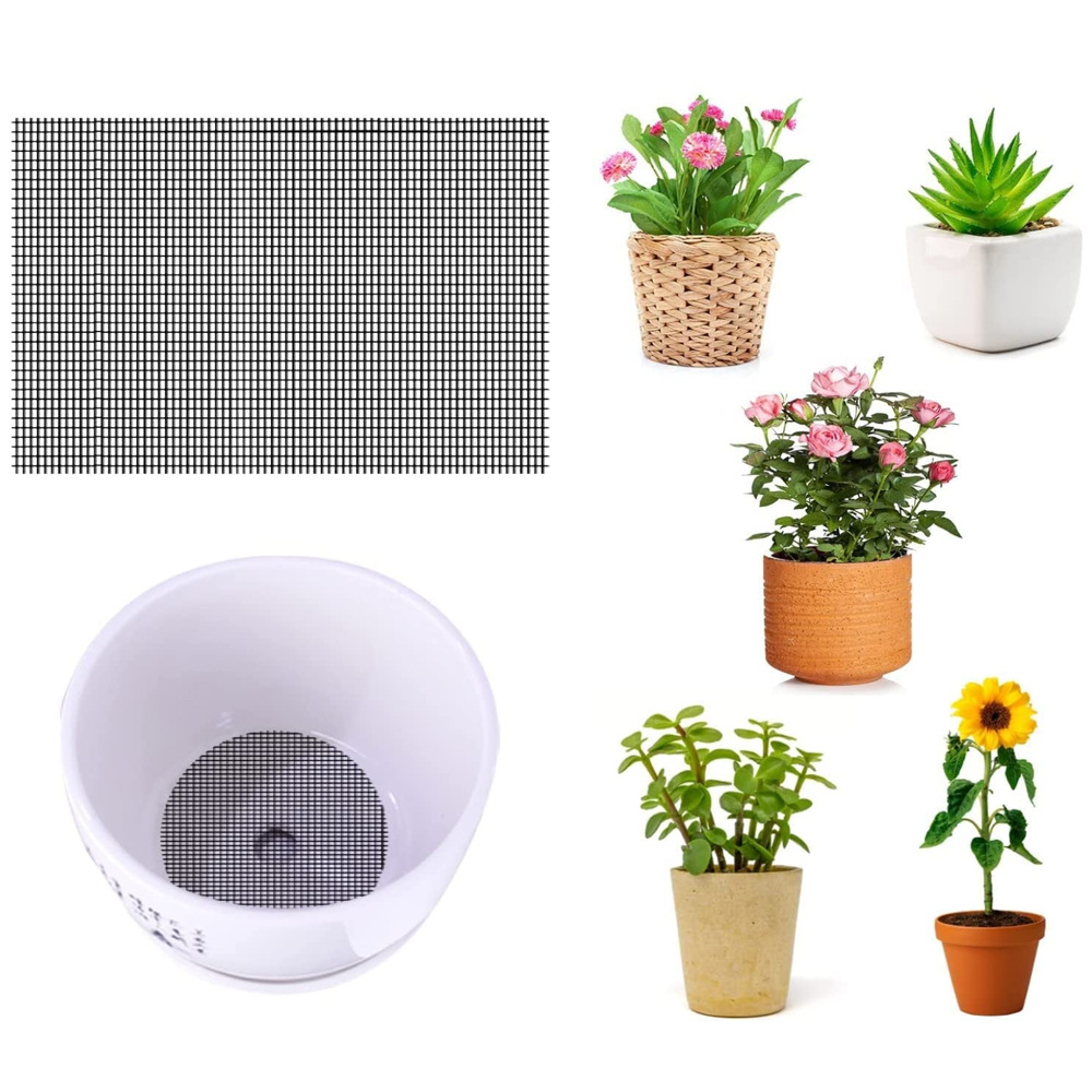 20*30cm flowerpot bottom net pad rectangular fleshy potted bottom pad bottom hole gasket bottom mesh leak-proof soil
