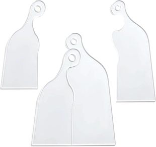 1 pair transparent acrylic charcoal board handle template transparent arc Bevel handle chopping board Guide tool