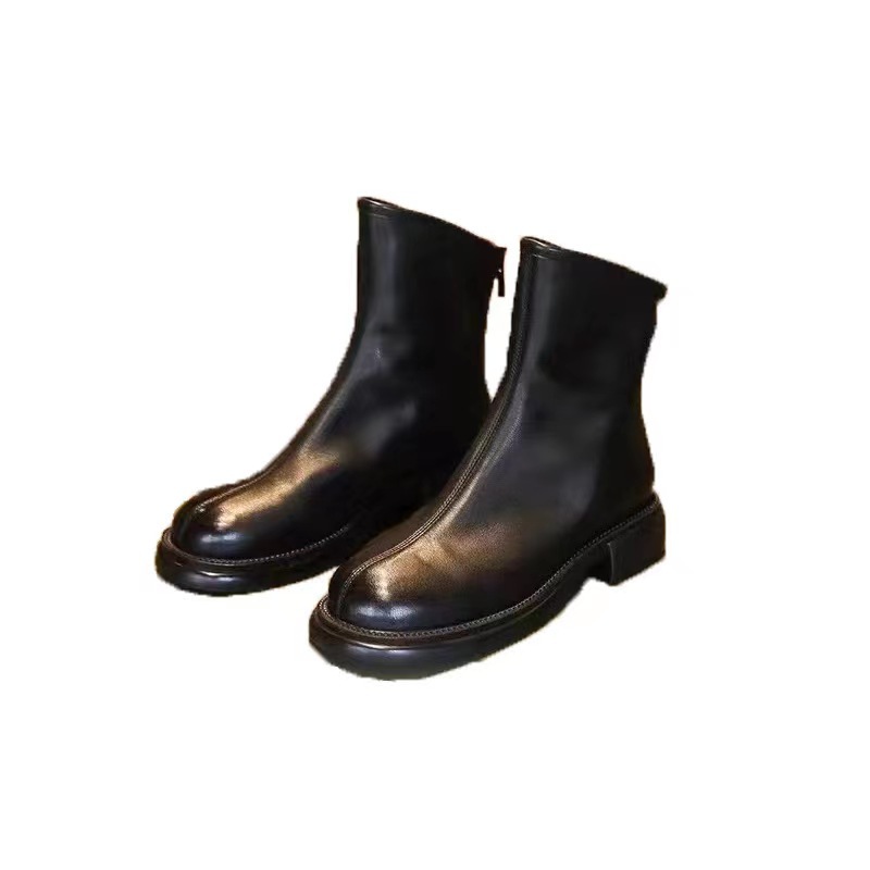 Martins Boots Ins British Style 2024 New Style Deep-soled Chelsea Super Fire Short Boots Women's Retro Autumn and Winter Single Boots