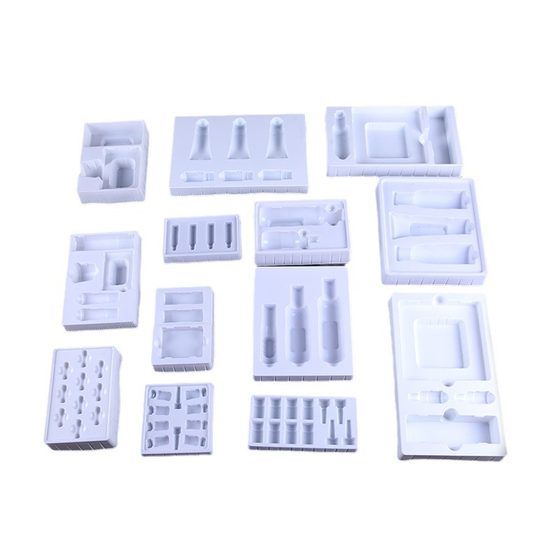 Shenzhen blister factory blister tray inner support custom flocking value cloth blister packaging inner support plastic tray custom