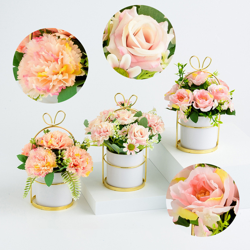 Ins北欧風金メッキ花架シミュレーション花鉢植え造花家庭装飾品プレゼント花芸クロスボーダー専用|undefined