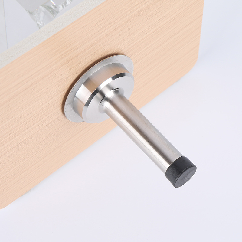Door Stop Perforation-free Extended Door Glass Door Anti-collision Door Resistance Stainless Steel Door Top Toilet Anti-theft Door Stop