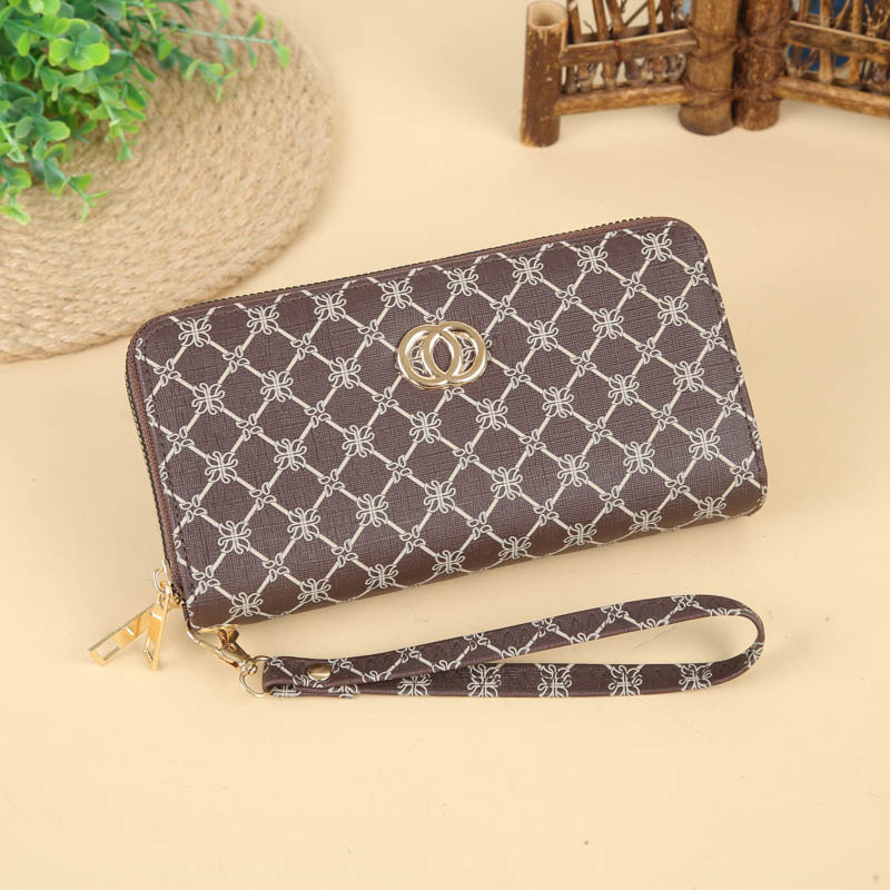 Fashionable Large Capacity Women's Double Zipper Clutch Bag Multi-functional Double-layer Pretty Women's Wallet Mobile Phone Bag