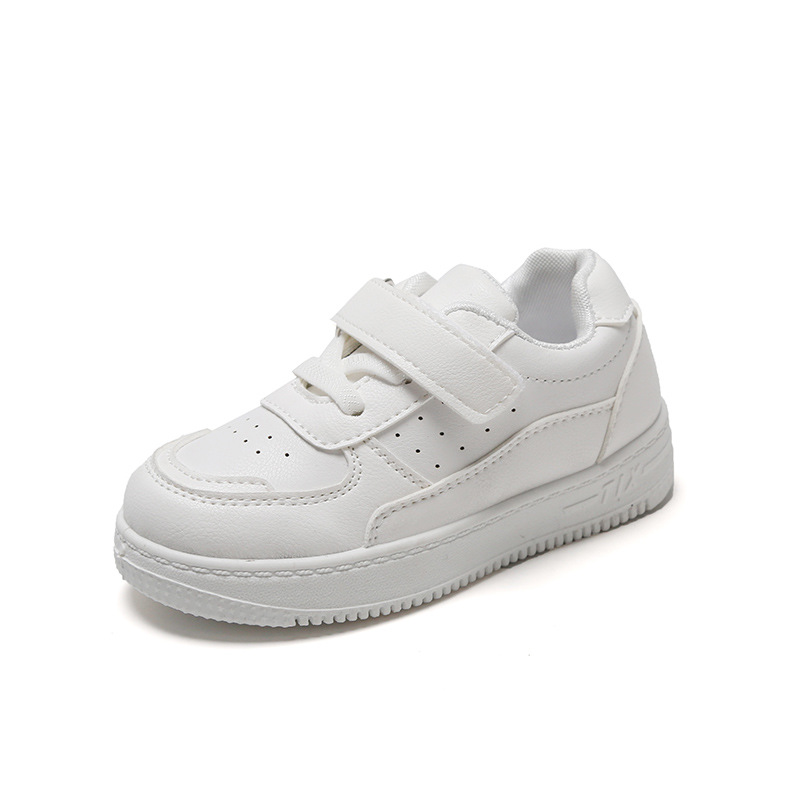 Children's small white shoes 2024 spring girls sports shoes boys casual board shoes soft bottom baby shoes single generation
