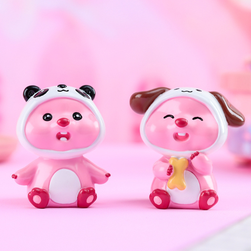 New small pink Beaver cos daily doll blind box loopy girl blind box fashion play gift desktop decoration wholesale
