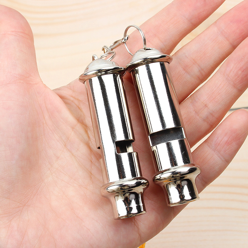 Stainless steel whistle outdoor emergency life-saving emergency police whistle training Sports military high-frequency whistle referee wholesale