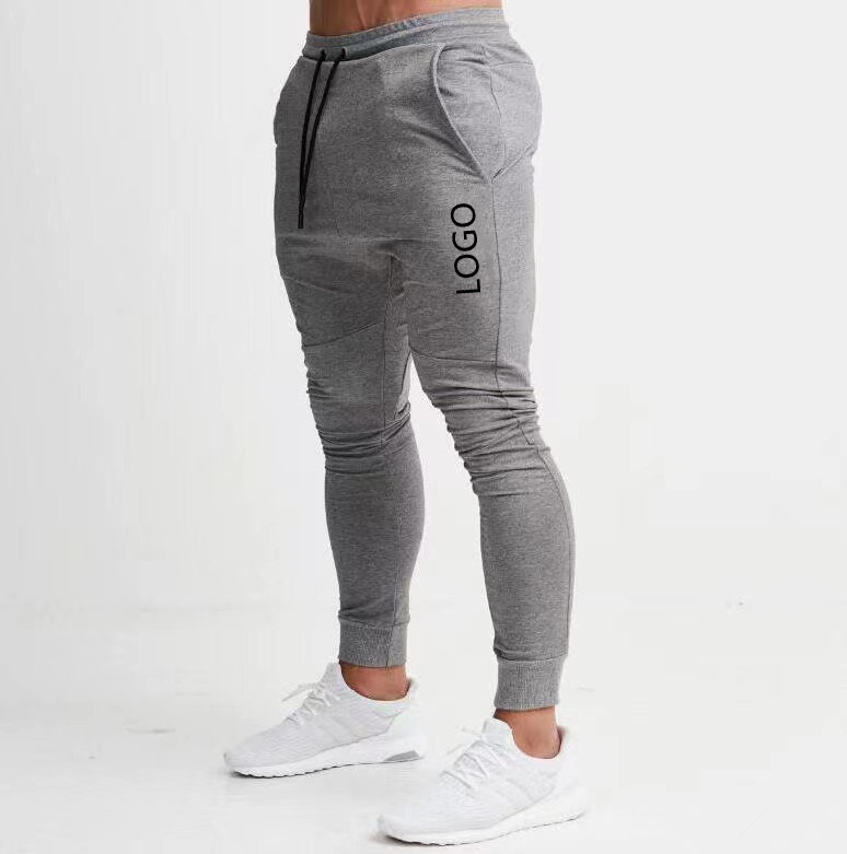 Muscle Men's Autumn and Winter Men's New Sports Casual Light Plate Slim Fitness Pants Men's Trousers Small Feet Pants