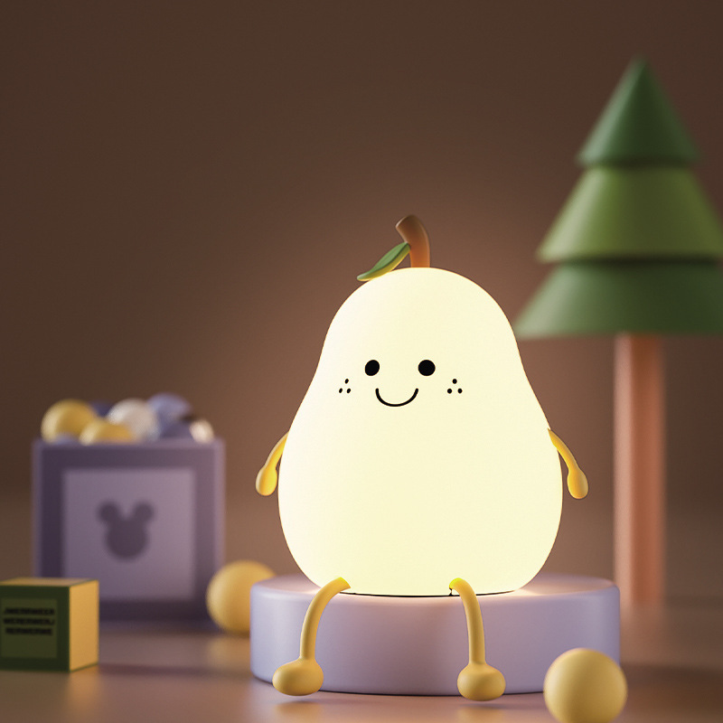 Never divide pear duck pear night light silicone gift bedroom sleep bedside creative not separate clap light cute