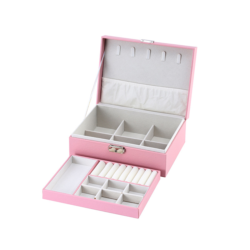 Large Capacity Wooden Watch Jewelry Storage Box Selected Hair Card Brooch 6 9 PU Leather Jewelry Packaging Box Gift Box