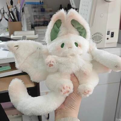 Apsara big bat rabbit plush toy big white rabbit doll soothing doll cloth doll small fuzhu bat rabbit