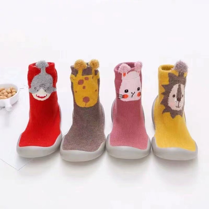 Mid-tube soft-soled toddler shoes men's and women's baby shoes new floor socks children's shoes baby step shoes spring and autumn and summer
