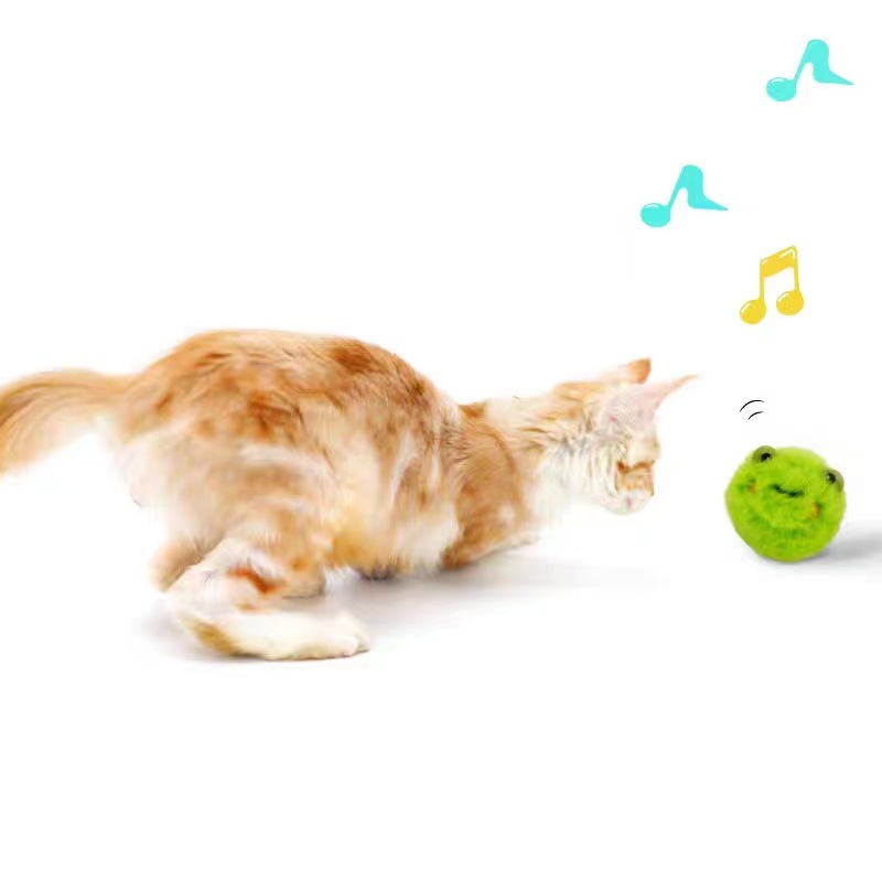 Pokemon Bark Ball Cat Toy Cat Mint Cat Self-Happiness Relief from Boredom Plush Cartoon Animal Sound Toy