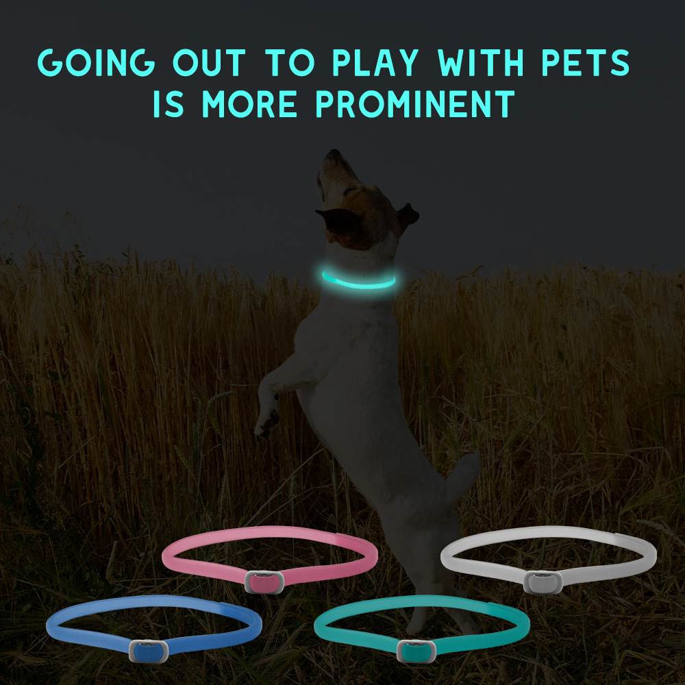 Amazon Hot Sale Plant Essential Oil Pet Collar Luminous Collar Spot Factory Direct Sale
