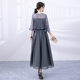 AliExpress dress for women 2024 new long sleeve elegant lady dress elegant host evening dress cross-border
