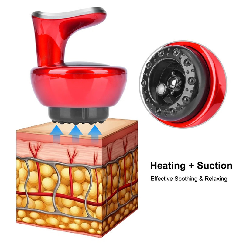 Lymphatic System Drainage Universal Walking Cupping Smart Beauty Device Heating Pad Electric Gua Sha Instrument Home Acupoint Brush