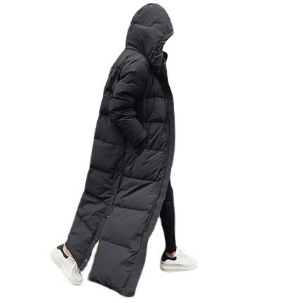 Cappotto imbottito in caldo cotone, spesso, lungo fino alla caviglia, in stile coreano, per donna._voghion.com