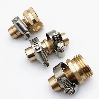 5/8 garden hose repair and repair joint set aluminum alloy garden water pipe joint with stainless steel throat clamp