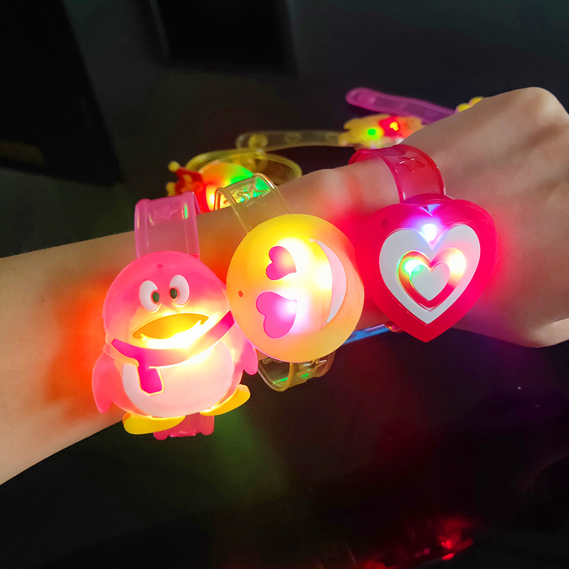 Flash wrist strap luminous cartoon bracelet luminous watch strap cartoon bracelet flash toy manufacturers wholesale