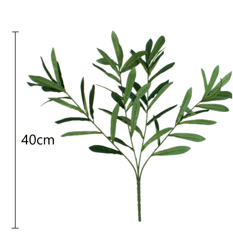 4 本爪オリーブの枝シミュレーション植物家の装飾結婚式の装飾緑の葉人工植物オフィス文化|undefined