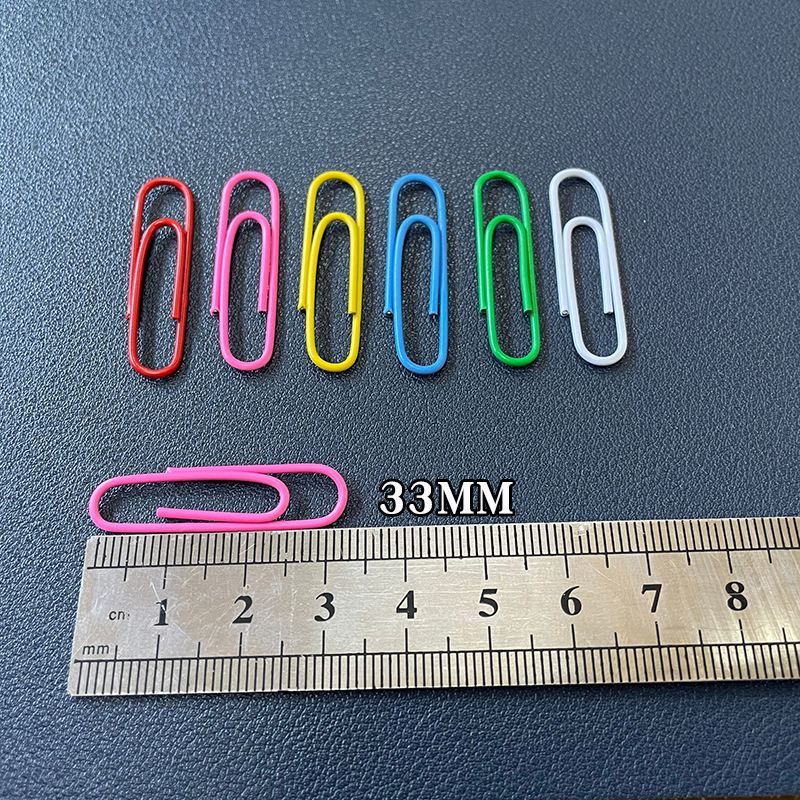 Cross-border color paper clip curve 25mm28mm33mm pin folder folder multicolor 50mm color needle