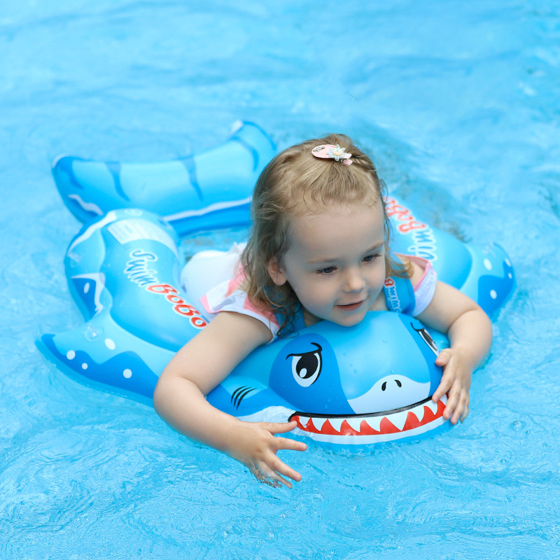 Baby Swimming Ring Lie Ring Children's Swimming Ring Underarm Ring Sunscreen Shade  Shark