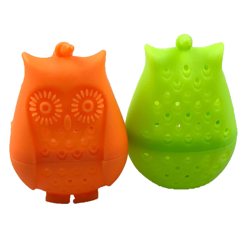 tea infuser silicone tea maker tea bag tea drain tea filter accessories owl silicone tea strainer