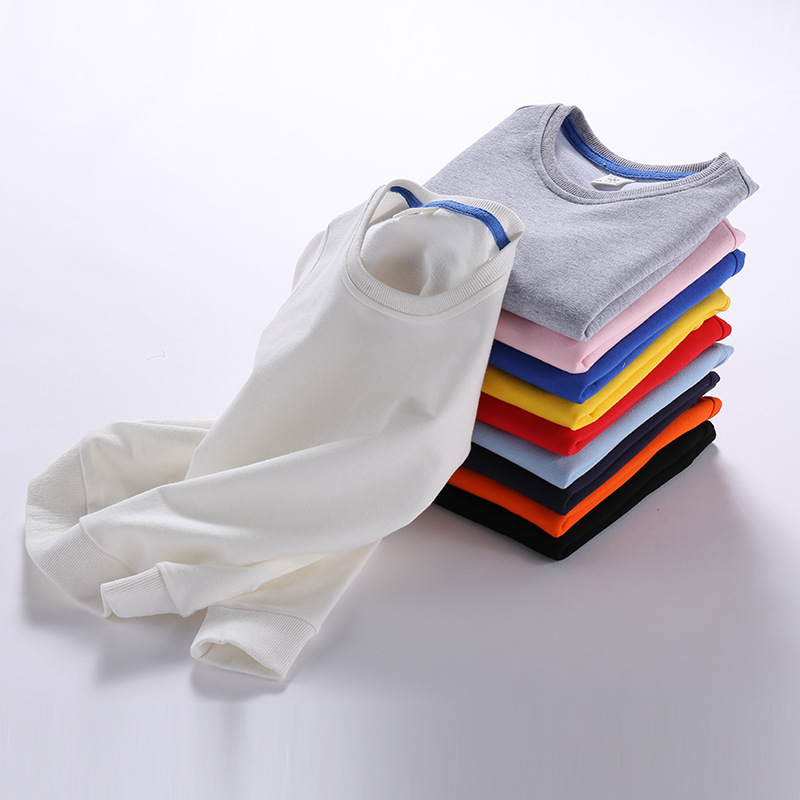 Children's Swedie New Children's Clothing Spring Solid Color Boys Korean Round Neck Children's Top Girls' Fashionable Long Sleeve Spring Clothes