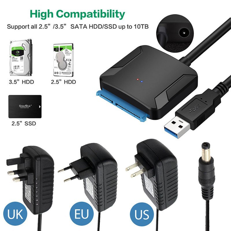 Cross-border easy drive cable usb3.0 2.5/3.5 inch mechanical SSD hard disk universal adapter cable external Reading SAT
