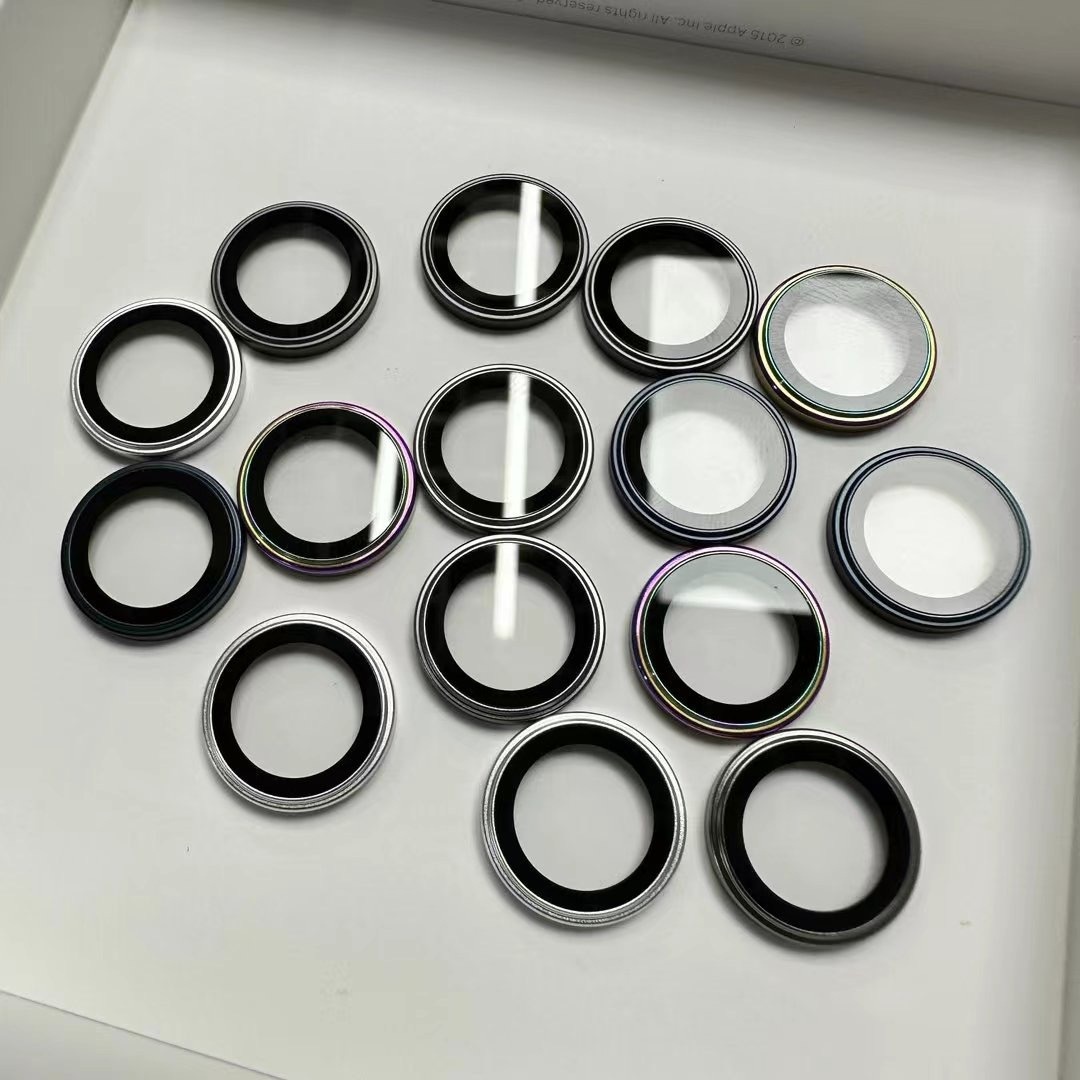 Suitable for iPhone16Pro metal imitation original eagle eye lens film Apple 16 stainless steel PVD camera protector